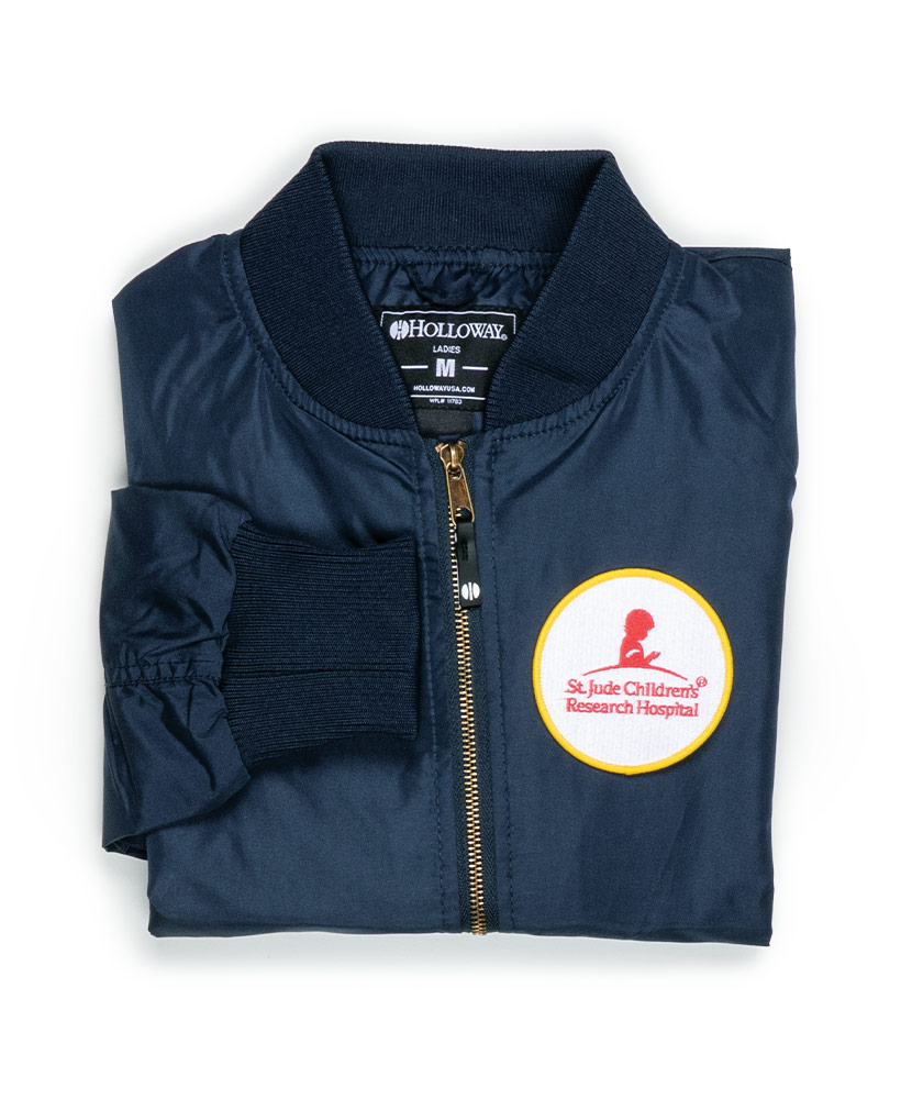 Women's Navy Flight Jacket With Patch